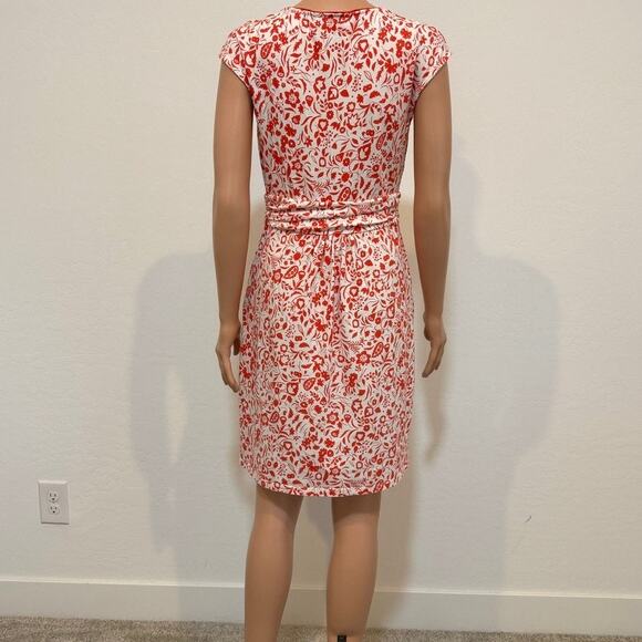 Boden Margot 8R ruched shirred cap sleeve jersey dress pockets D4 3050 - Picture 8 of 10